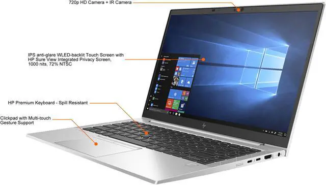 HP EliteBook 840 G7, vue 5